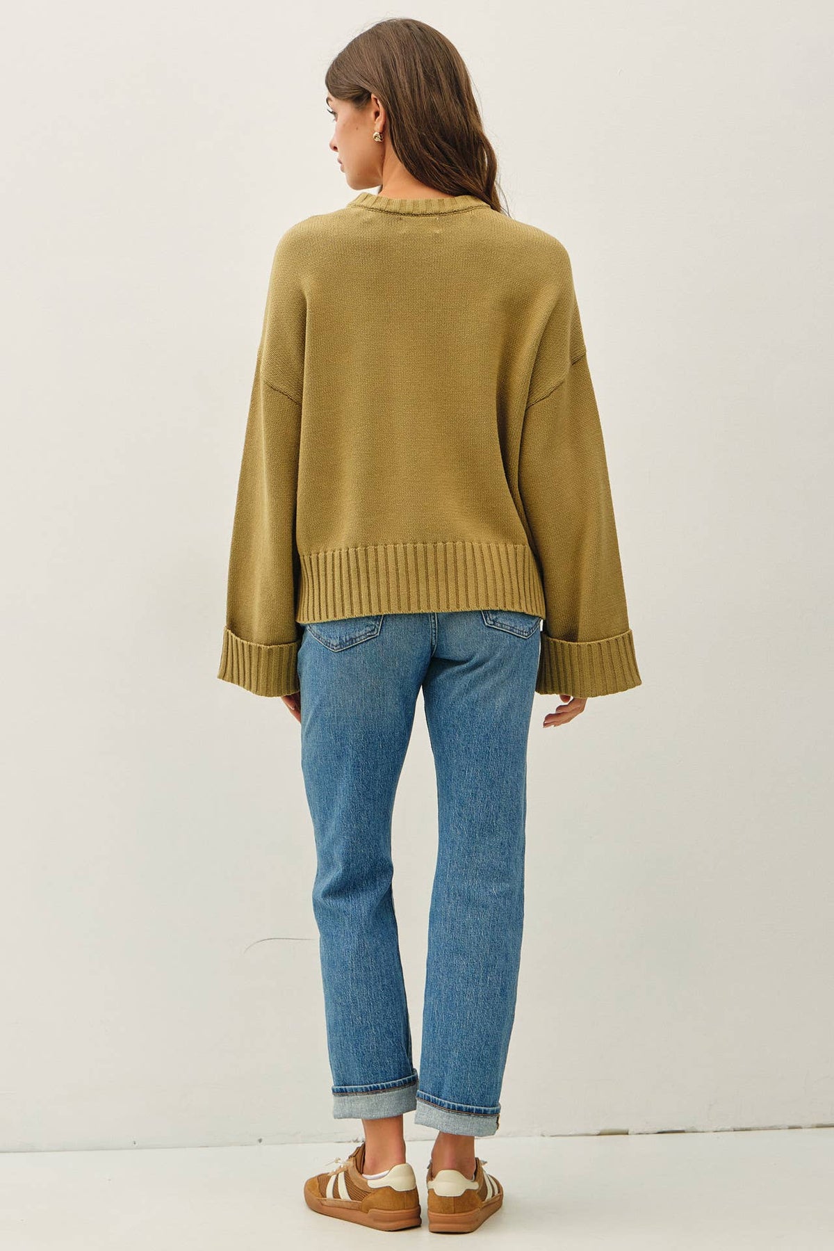 Unhurried Oversized Sweater-Lime Green