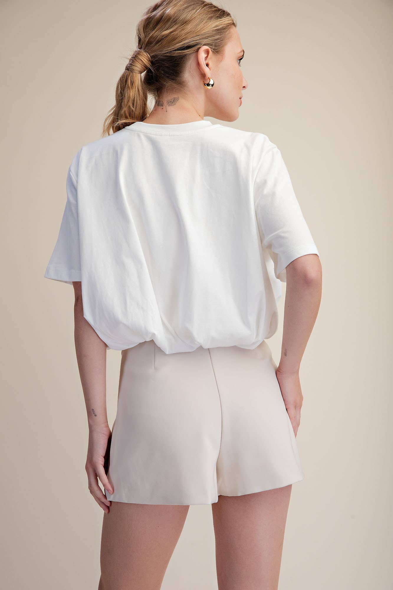 Genevieve Bubble Top-White