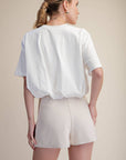 Genevieve Bubble Top-White