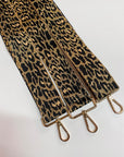 Glitter Animal Bag Strap-Gold Leopard