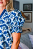 Hopeful Dreamer Floral Top-Navy