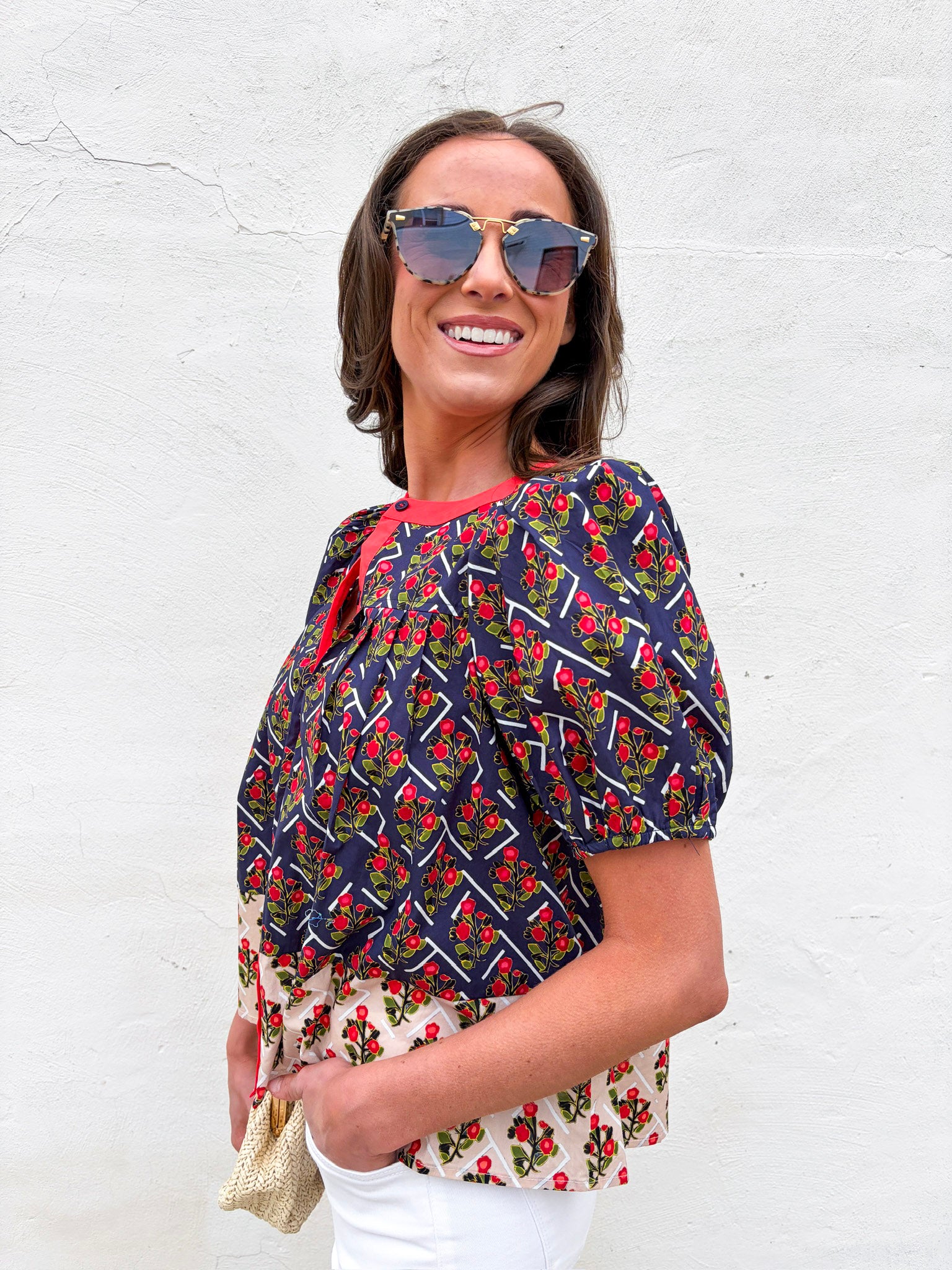 Boho Mix Floral Print Top