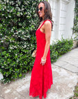 Lady in Red Maxi Dress