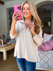 Everyday Style Half-Zip Top-Stone