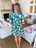 Crazy For You Mini Dress- Green Pink