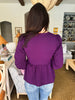 In Love Peplum Top- Plum