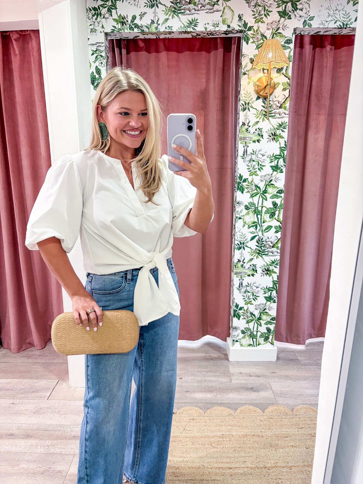 Dahlia Puff Sleeve Top-White