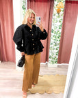 The Duchess Peplum Jacket-Black