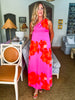 Glena Floral Maxi Dress-Pink
