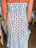 Modern Angles Strapless Dress