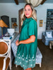 Wild Garden Escape Mini Dress-Pine