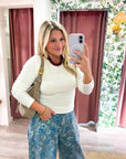 Cool Enough Crew Neck Top-Ivory