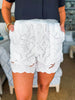 Floral Eyelet Pattern Shorts