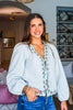 Blossom Sage Embroidered Top