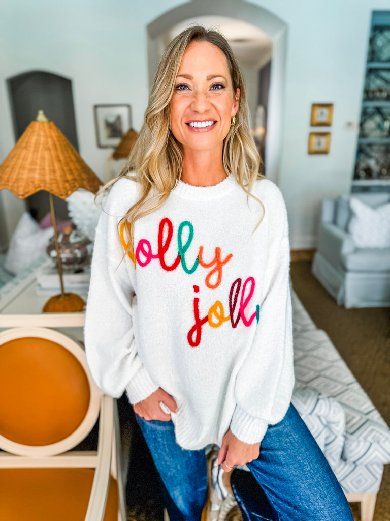 Holly Jolly Embroidered Sweater