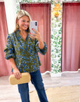 Floral Nellian Ruffle Top