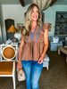 Perfect Day Peplum Top- Mocha