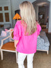 My Muse Embroidered Top-Pink