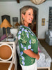 Tour The Town Floral Top-Green