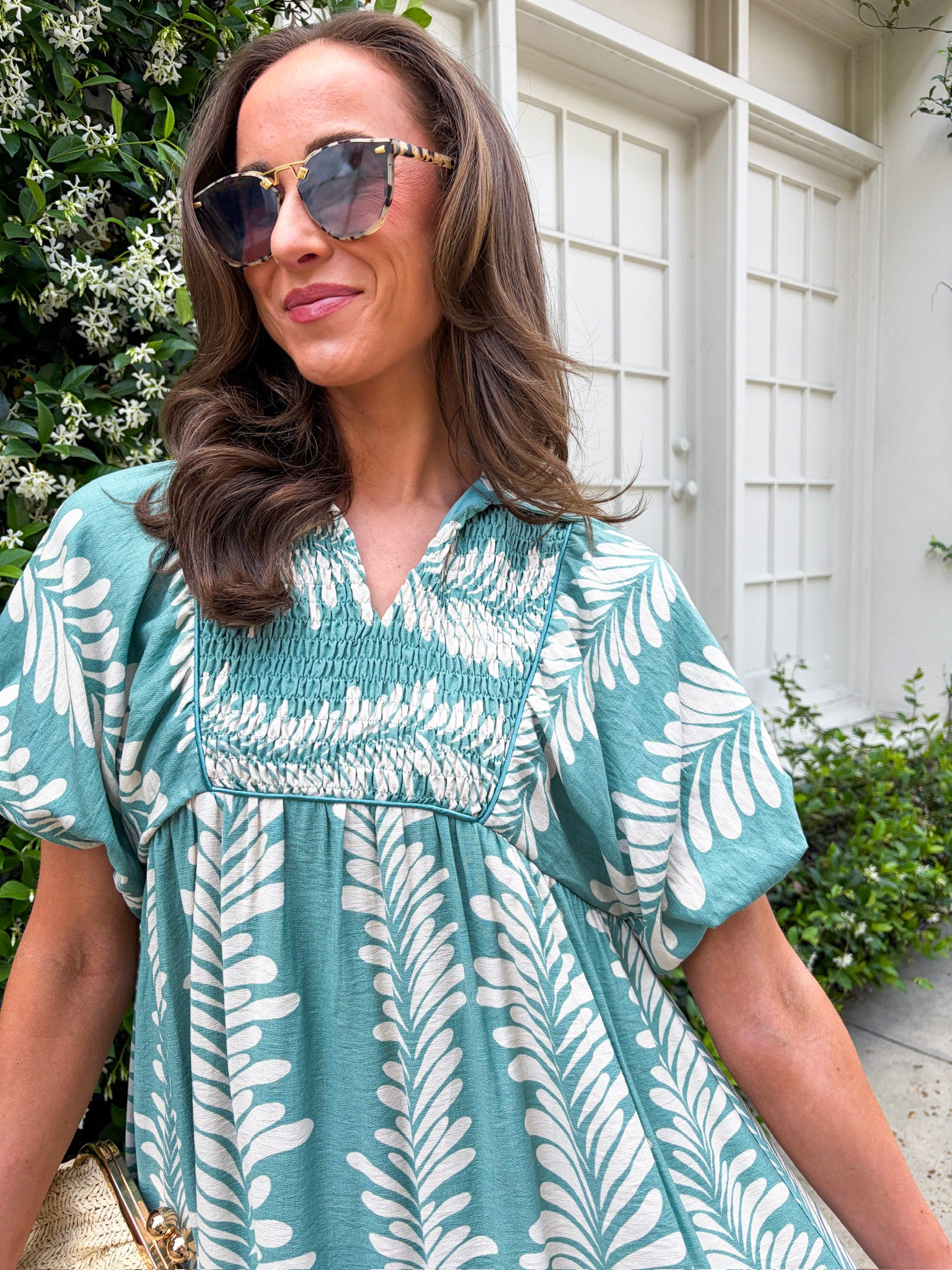 Sunkissed Glow Midi Dress- Dusty Mint/Cream