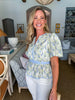 Southern Charm Floral Peplum Top