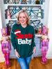 Santa Baby Knit Sweater-Hunter Green