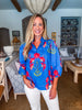 Sweet Florals Top-Blue