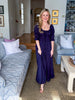 Pinot Sipping Maxi Dress-Navy