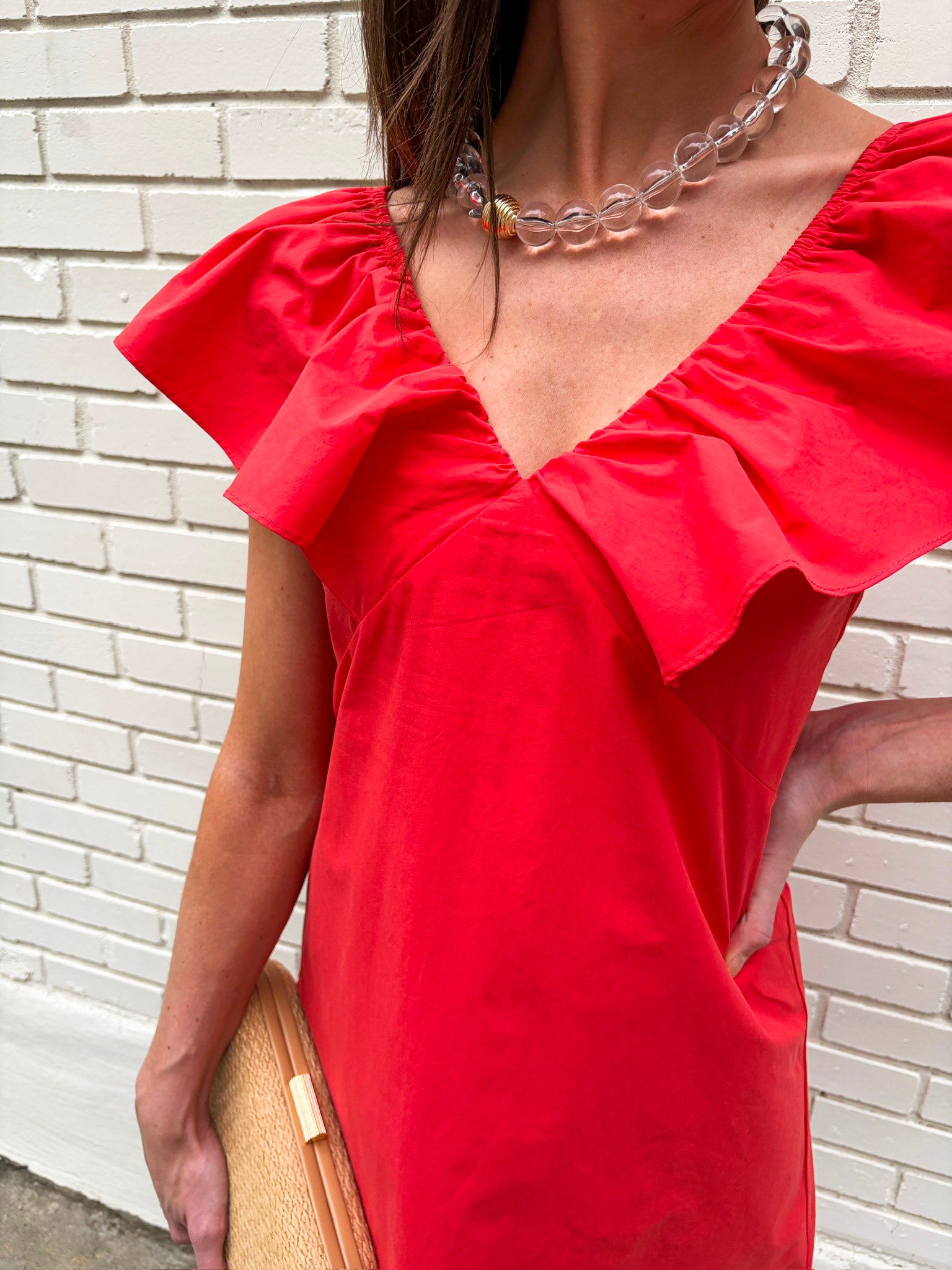 Flirt Alert Mini Dress- Red