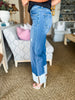 Cuff It High Rise Jeans- Dark