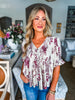 Misty Love Floral Pintuck Top
