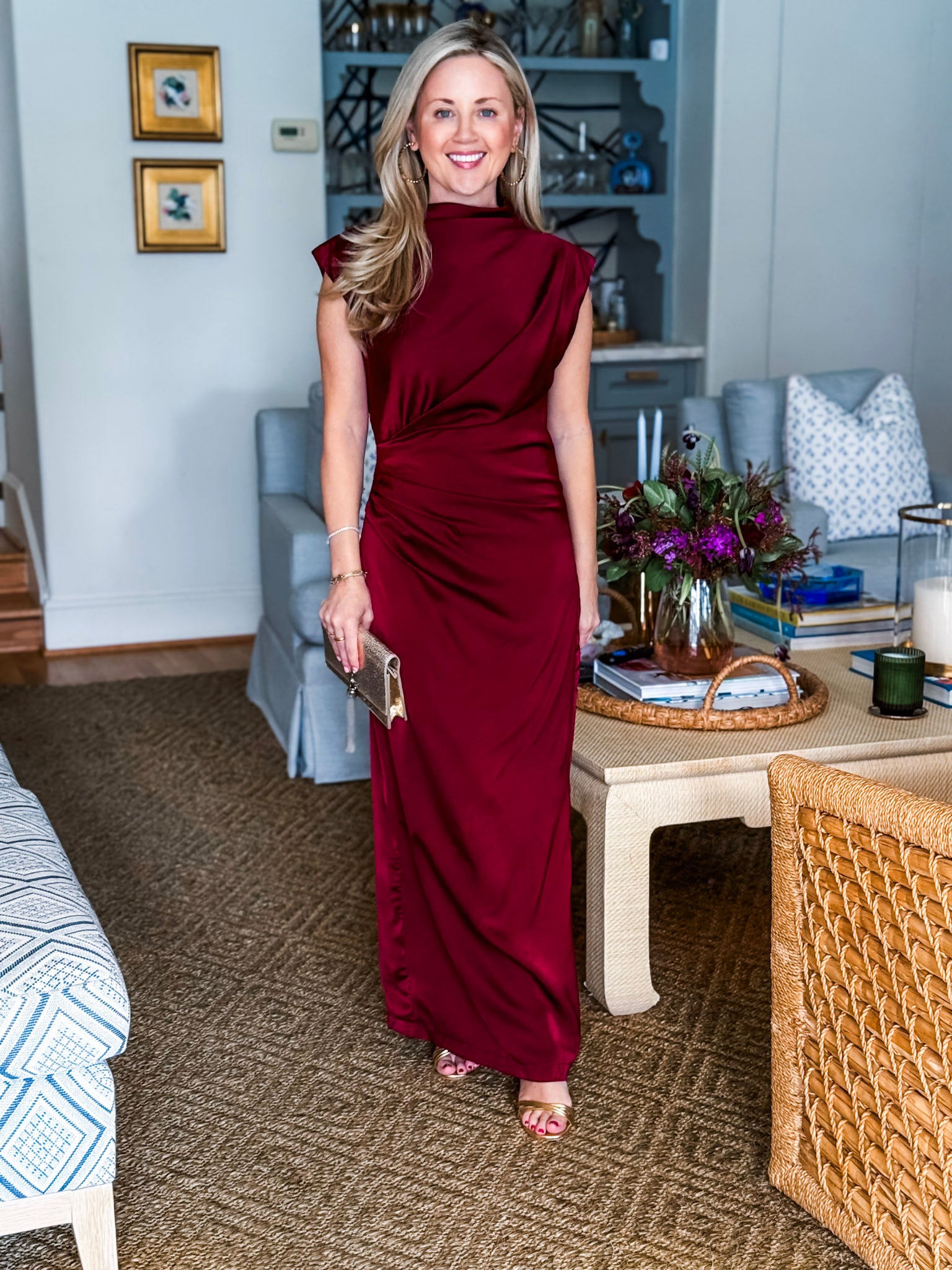 Turning Heads Maxi Dress- Wine