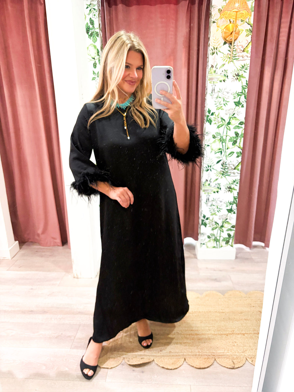 Glam Preview Midi Dress-Black