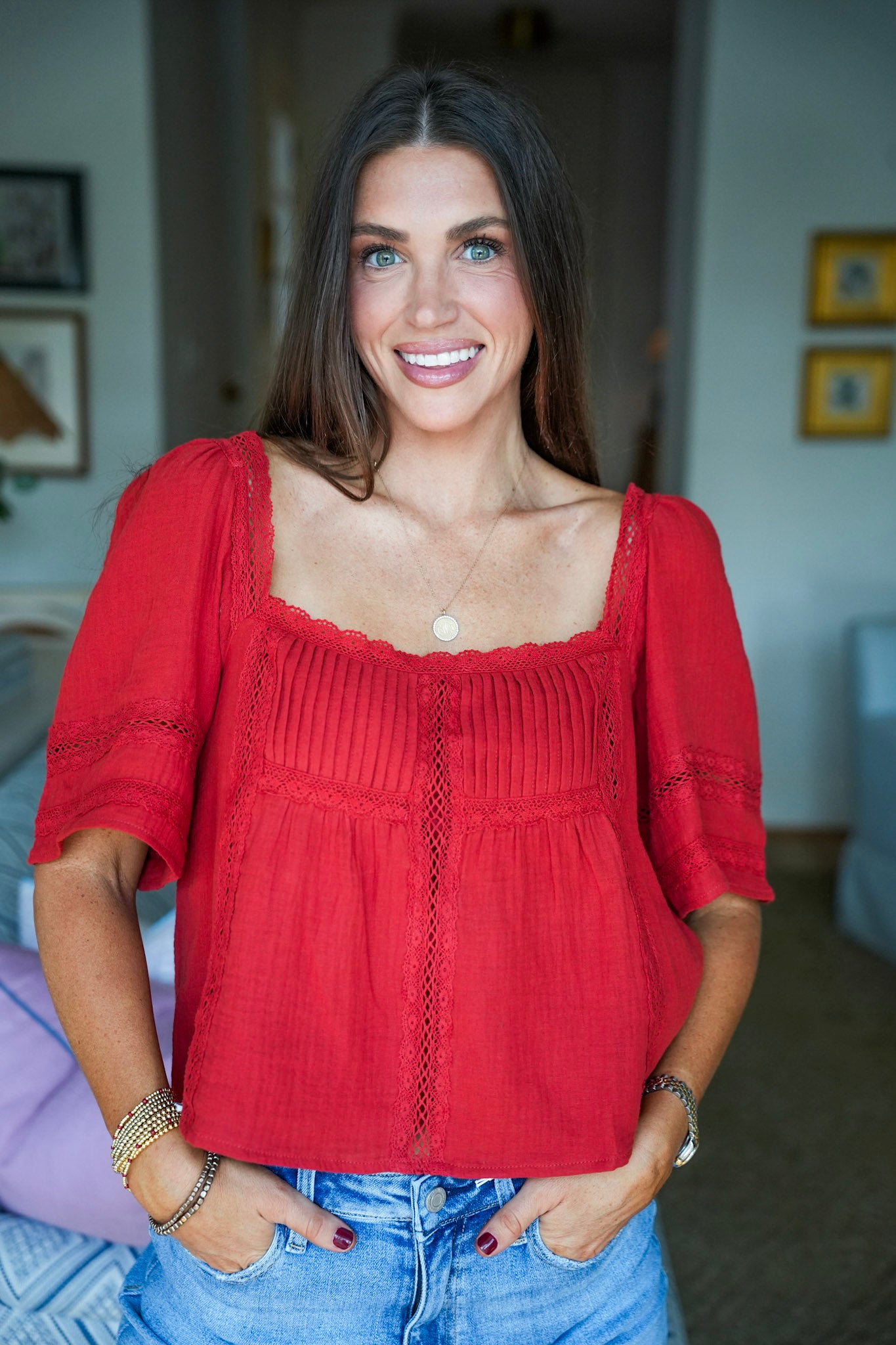 Scarlet Harvest Lace Top