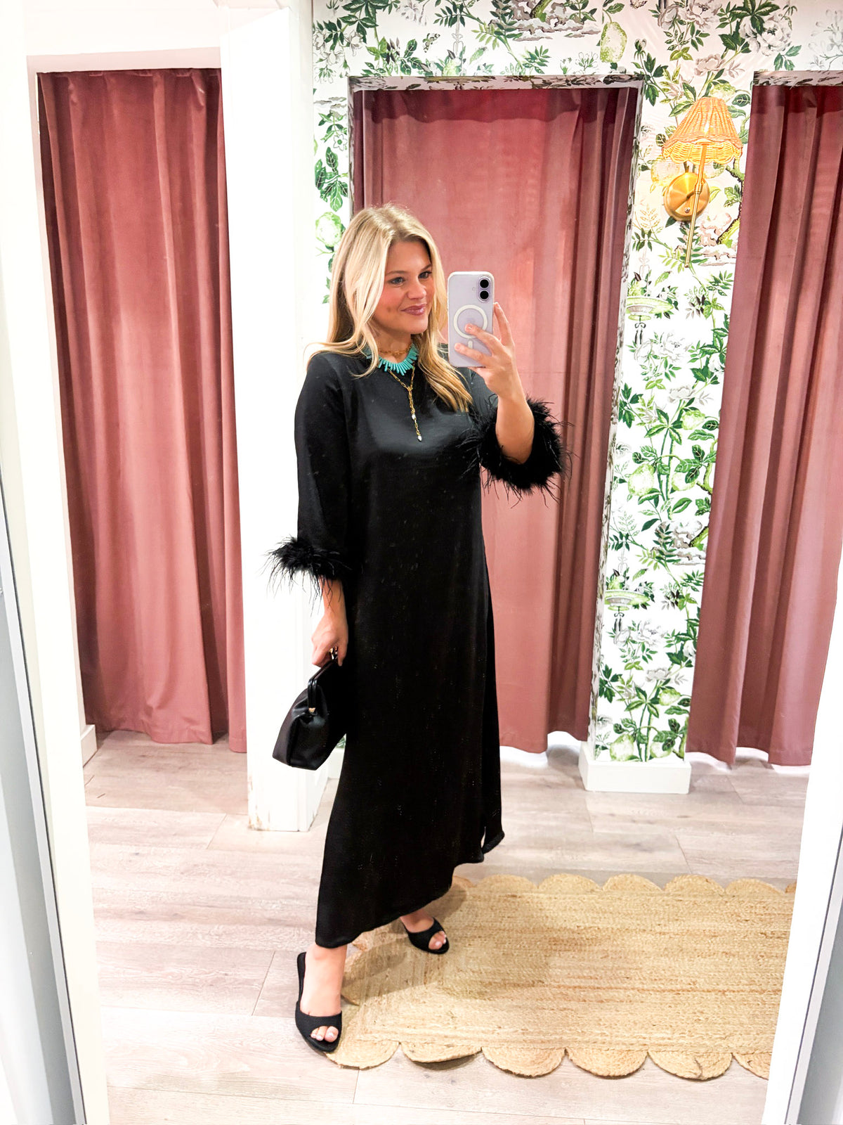 Glam Preview Midi Dress-Black