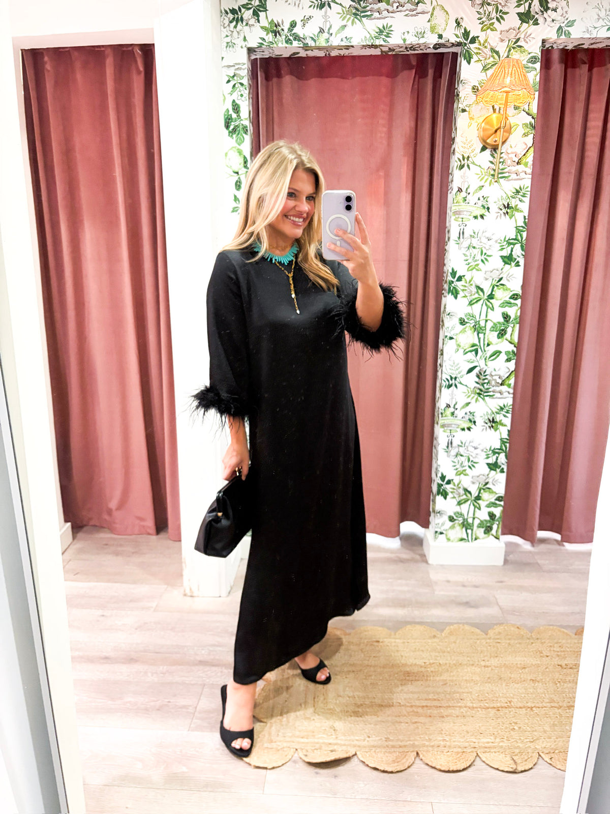 Glam Preview Midi Dress-Black