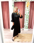 Glam Preview Midi Dress-Black