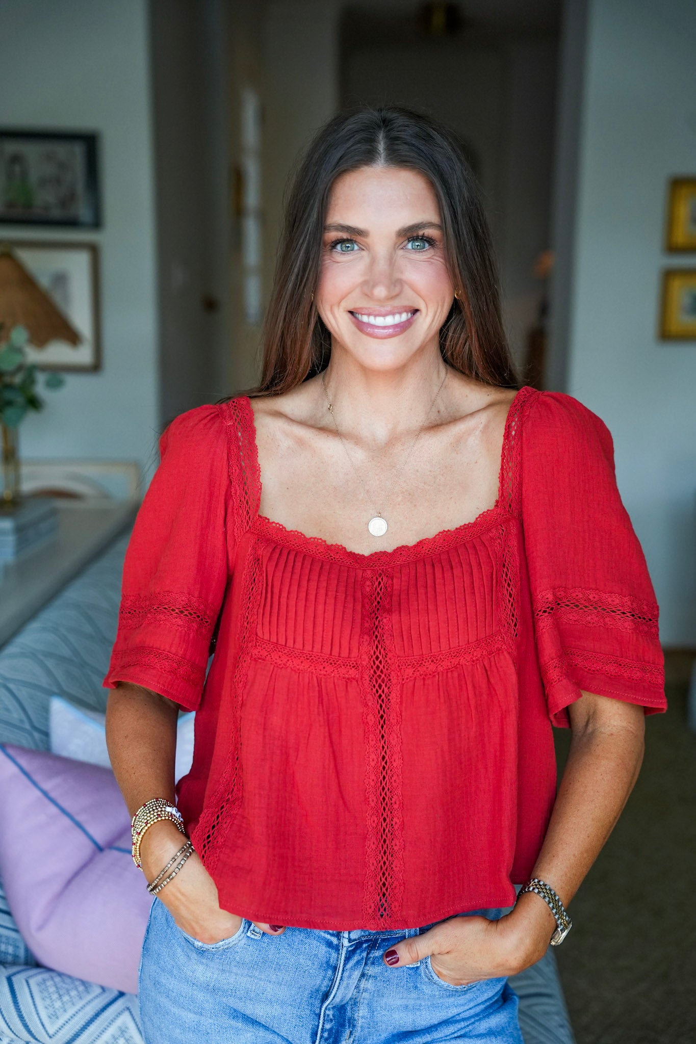 Scarlet Harvest Lace Top