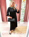Glam Preview Midi Dress-Black