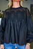 Orchard Picnic Lace Top-Black