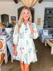 Floral Girl Mini Dress-Cream