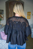 Orchard Picnic Lace Top-Black