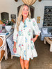 Floral Girl Mini Dress-Cream