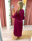 Glam Preview Midi Dress-Plum