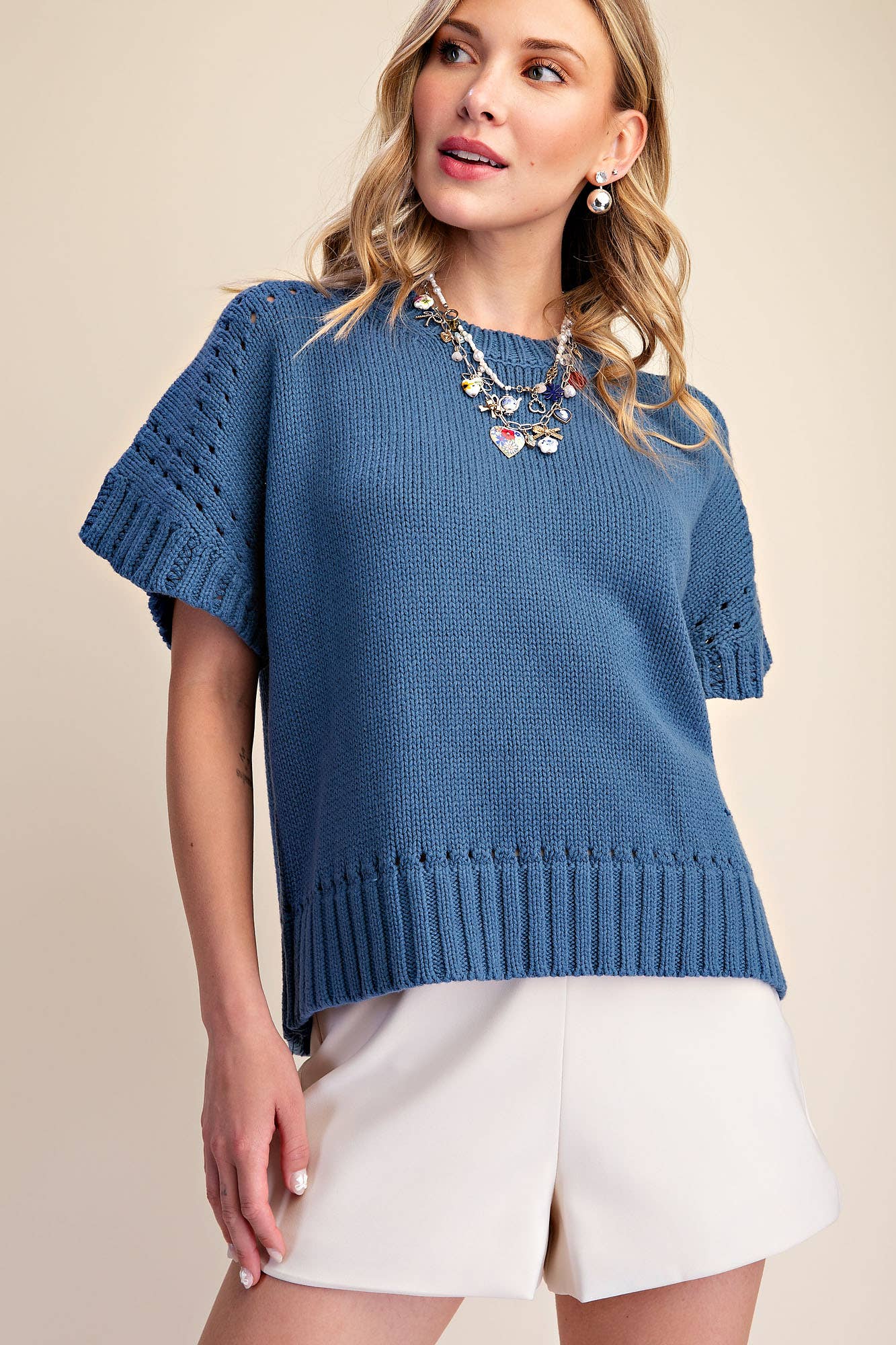 Woodland Charm Sweater-Blue