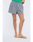 Gingham Scalloped Shorts