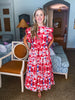 Villa Charm Floral Midi Dress