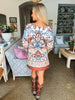 Western Sky Border Mini Dress