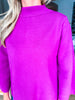 Solid Staple Knit Top- Magenta