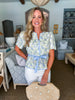 Southern Charm Floral Peplum Top